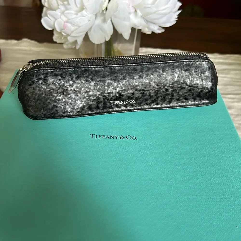 Tiffany & Co Pencil case black and blue NWOT
